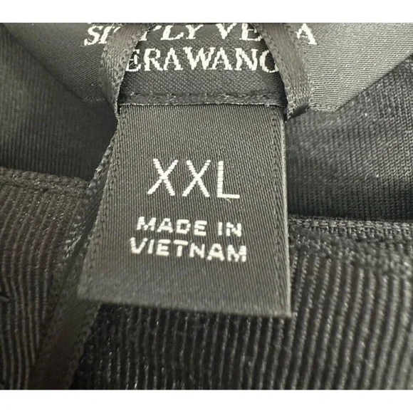 NWT SIMPLY VERA WANG Black Sequin Front velvet Velour Pencil Skirt Womens XXL - Picture 6 of 10